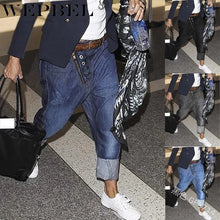 Load image into Gallery viewer, WEPBEL Men's Jeans Men Jean Loose Harem Denim Pants Full Length Pockets Casual Fashion Men's Long Trousers