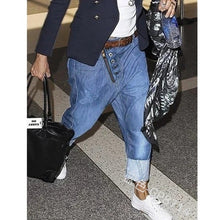 Load image into Gallery viewer, WEPBEL Men's Jeans Men Jean Loose Harem Denim Pants Full Length Pockets Casual Fashion Men's Long Trousers